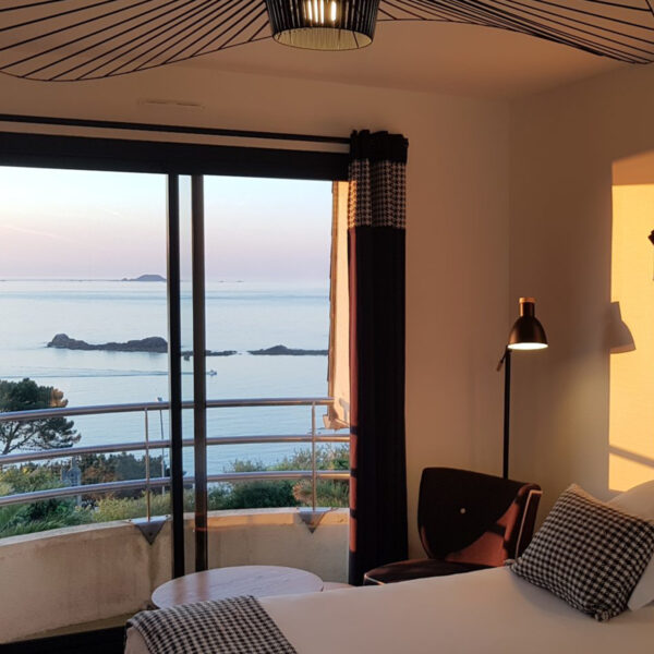 suite hotel sea view villa les hydrangeas in Perros Guirec in Brittany