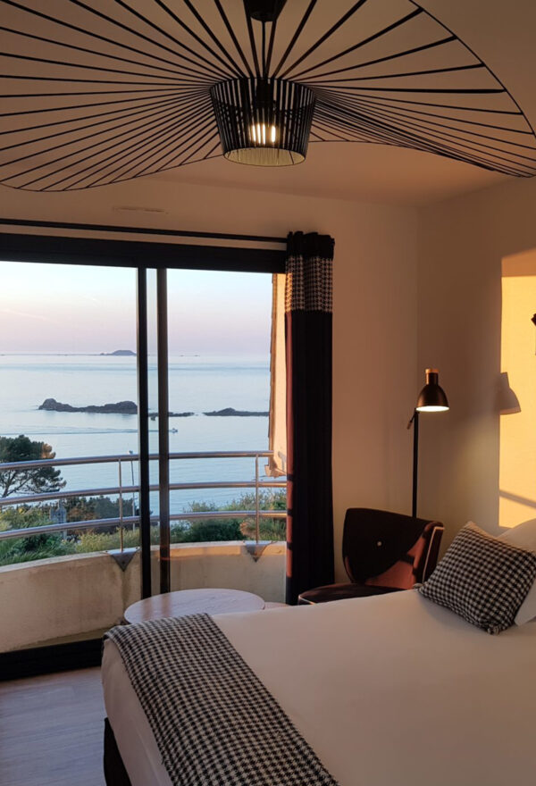 suite hotel vue mer villa les hydrangeas à Perros Guirec en bretagne